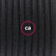 Pendel único, lámpara colgante cable textil Negro en Algodón RC04