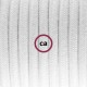 Pendel único, lámpara colgante cable textil Blanco en Algodón RC01
