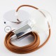 Pendel único, lámpara colgante cable textil Ciervo en Algodón RC23