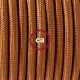 Pendel único, lámpara colgante cable textil Whiskey en tejido Efecto Seda RM22