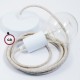 Pendel único, lámpara colgante cable textil Neutro en Lino Natural RN01