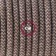 Pendel único, lámpara colgante cable textil ZigZag Corteza RD73