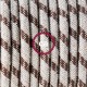 Pendel único, lámpara colgante cable textil Stripes Corteza RD53