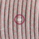 Pendel único, lámpara colgante cable textil Rombo Rosa Antico RD61