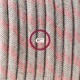 Pendel único, lámpara colgante cable textil Stripes Rosa Antico RD51