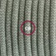 Pendel único, lámpara colgante cable textil ZigZag Verde Tomillo RD72