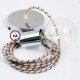 Pendel único, lámpara colgante cable textil Stripes Antracita RD54