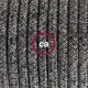 Pendel único, lámpara colgante cable textil Negro Glitter en Lino Natural RS81