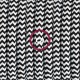 Pendel único, lámpara colgante cable textil ZigZag Negro RZ04