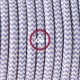 Pendel único, lámpara colgante cable textil ZigZag Lila RZ07