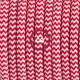 Pendel único, lámpara colgante cable textil ZigZag Rojo RZ09
