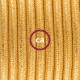 Pendel único, lámpara colgante cable textil Dorado Glitter RL05