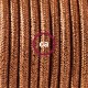 Pendel único, lámpara colgante cable textil Cobre Glitter RL22