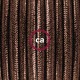 Pendel único, lámpara colgante cable textil Marrón Glitter RL13