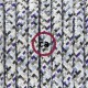 Pendel único, lámpara colgante cable textil Pixel Hielo RX04