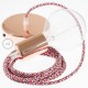 Pendel único, lámpara colgante cable textil Pixel Fuchsia RX00