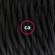 Pendel único, lámpara colgante cable textil Negro en Algodón TC04