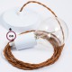 Pendel único, lámpara colgante cable textil Whiskey en tejido Efecto Seda TM22