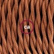 Pendel único, lámpara colgante cable textil Whiskey en tejido Efecto Seda TM22