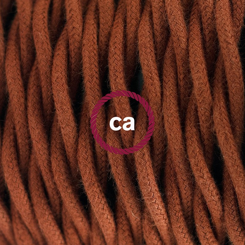 Pendel único, lámpara colgante cable textil Ciervo en Algodón TC23