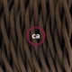 Pendel único, lámpara colgante cable textil Marrón en Algodón TC13