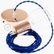 Pendel único, lámpara colgante cable textil Azul en tejido Efecto Seda TM12