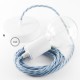 Pendel único, lámpara colgante cable textil Oceano en Algodón TC53