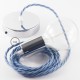 Pendel único, lámpara colgante cable textil Oceano en Algodón TC53