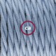 Pendel único, lámpara colgante cable textil Oceano en Algodón TC53