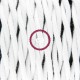 Pendel único, lámpara colgante cable textil Blanco en Algodón TC01