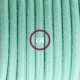 Pendel único, lámpara colgante cable textil Leche y Menta en Algodón RC34