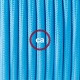 Pendel para pantalla, lámpara colgante cable textil Turquesa en tejido Efecto Seda RM11