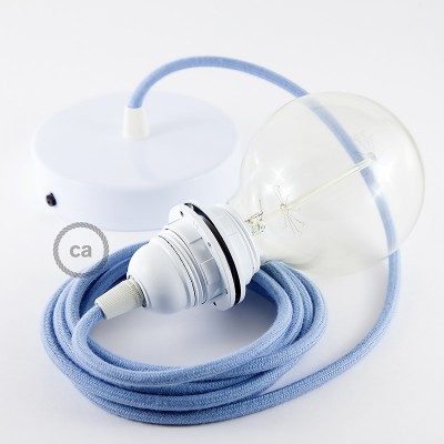 Pendel para pantalla, lámpara colgante cable textil Oceano en Algodón RC53