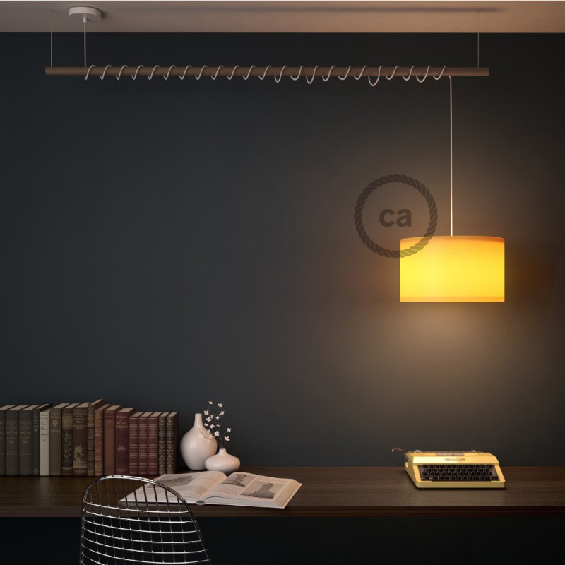 Pendel para pantalla, lámpara colgante cable textil Oceano en Algodón RC53