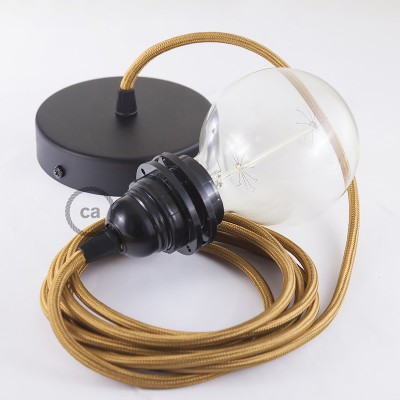 Pendel para pantalla, lámpara colgante cable textil Whiskey en tejido Efecto Seda RM22
