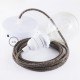 Pendel para pantalla, lámpara colgante cable textil Marrón en Lino Natural RN04