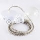 Pendel para pantalla, lámpara colgante cable textil Rombo Corteza RD63