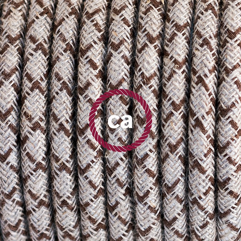 Pendel para pantalla, lámpara colgante cable textil Rombo Corteza RD63