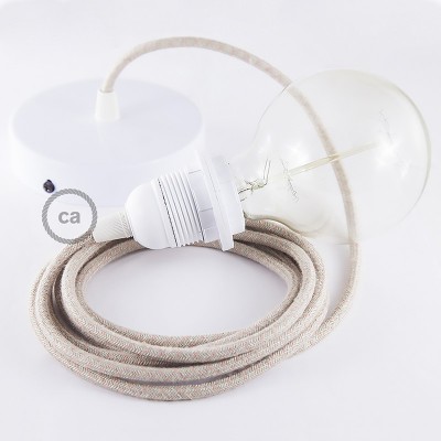 Pendel para pantalla, lámpara colgante cable textil Rombo Rosa Antico RD61