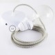 Pendel para pantalla, lámpara colgante cable textil Rombo Verde Tomillo RD62
