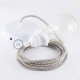 Pendel para pantalla, lámpara colgante cable textil Rombo Antracita RD64