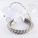 Pendel para pantalla, lámpara colgante cable textil Stripes Antracita RD54
