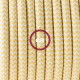 Pendel para pantalla, lámpara colgante cable textil ZigZag Amarillo RZ10