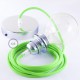 Pendel para pantalla, lámpara colgante cable textil Verde Fluo RF06