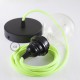 Pendel para pantalla, lámpara colgante cable textil Amarillo Fluo RF10