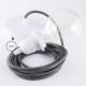 Pendel para pantalla, lámpara colgante cable textil Gris Glitter RL03