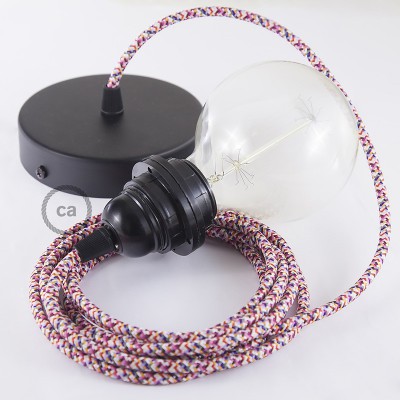 Pendel para pantalla, lámpara colgante cable textil Pixel Fuchsia RX00