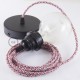 Pendel para pantalla, lámpara colgante cable textil Pixel Fuchsia RX00