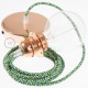 Pendel para pantalla, lámpara colgante cable textil Pixel Verde RX05