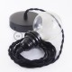 Pendel para pantalla, lámpara colgante cable textil Negro en Algodón TC04